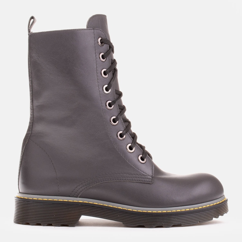 Marco Shoes Bottines hautes, bottines nouées sur une semelle translucide gris 1