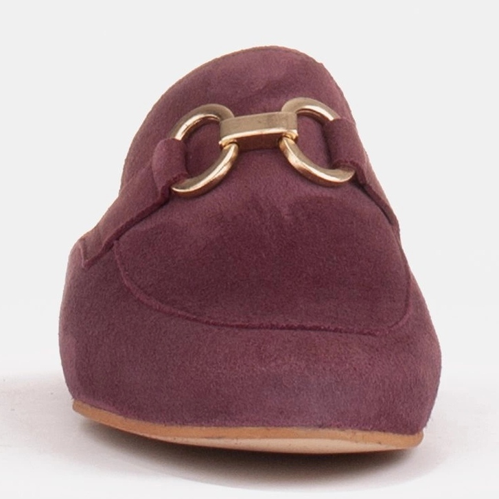 Marco Shoes Chaussons femme en daim avec ornement rouge multicolore 1