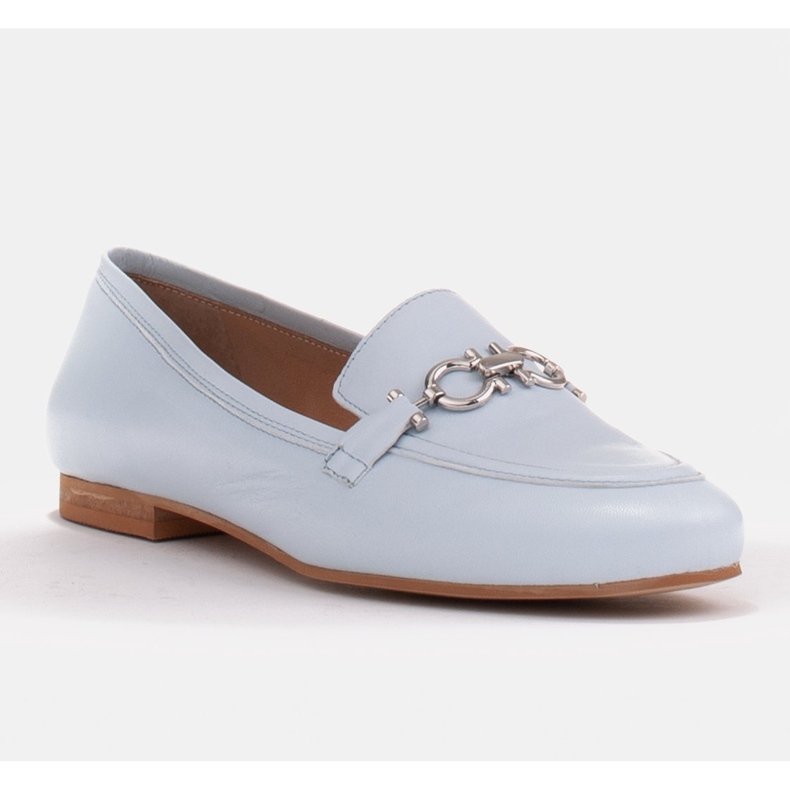 Marco Shoes Mocassins ballerines femme avec ornement bleu 1