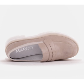 Marco Shoes Chaussures en daim avec un motif sur une semelle épaisse beige 4