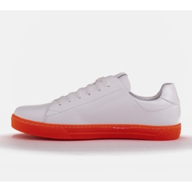 Marco Shoes Baskets de sport en cuir grainé blanc 1