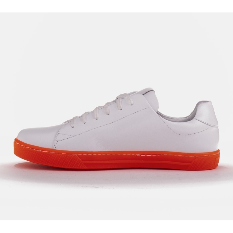 Marco Shoes Baskets de sport en cuir grainé blanc 1