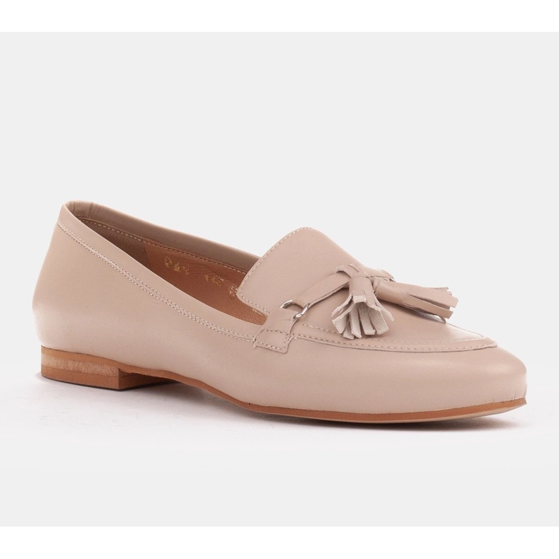 Marco Shoes Mocassins en cuir pleine fleur avec ornement 1983P-007-1 beige 1 Marco Shoes Mocassins en cuir pleine fleur avec ornement 1983P-007-1 beige 1