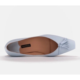 Marco Shoes Ballerines femme à pans bas bleu 1