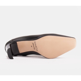 Marco Shoes Escarpins d'été en cuir à dos ouvert le noir 7