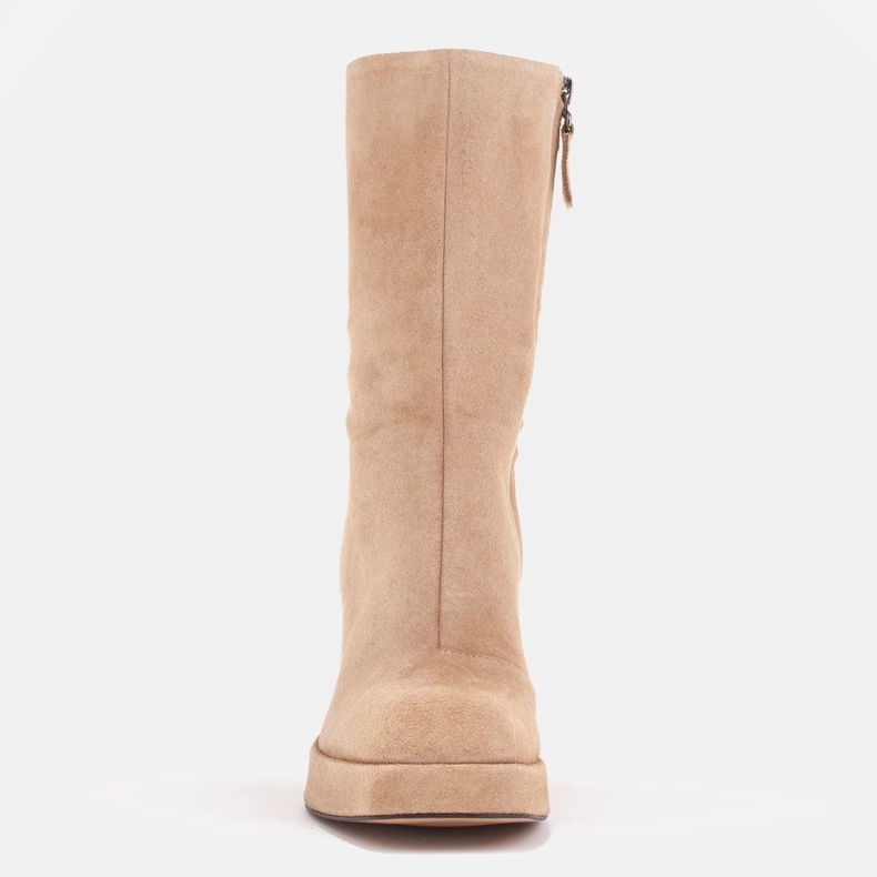 Marco Shoes Rosalia bottes sur la plate-forme beige 1