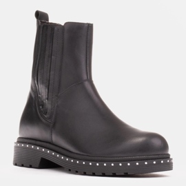 Marco Shoes Bottines Costanza à clous argentés le noir 1