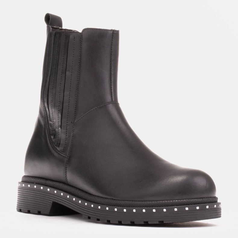 Marco Shoes Bottines Costanza à clous argentés noir 1