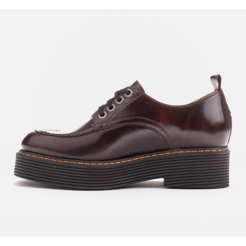 Marco Shoes Mocassins Chiara en cuir gratté noir rouge 1