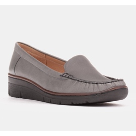 Radoskór Mocassins femme gris confortables pour un pied plus large 1