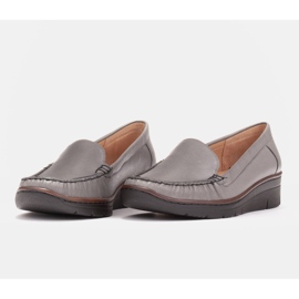 Radoskór Mocassins femme gris confortables pour un pied plus large 5
