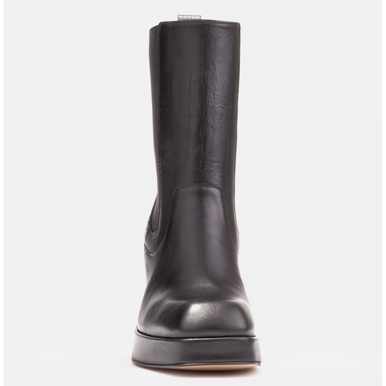 Marco Shoes Bottines à plateforme avec tige en caoutchouc le noir 1