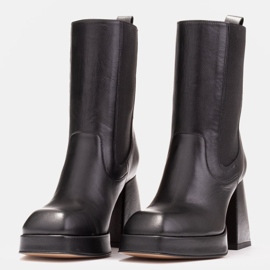Marco Shoes Bottines à plateforme avec tige en caoutchouc le noir 4