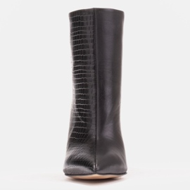 Marco Shoes Bottines à talon aiguille avec surpiqûres le noir 1 Marco Shoes Bottines à talon aiguille avec surpiqûres le noir 1