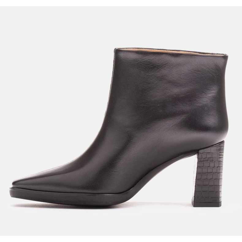 Marco Shoes Bottes combinées faites de deux types de cuir noir 1