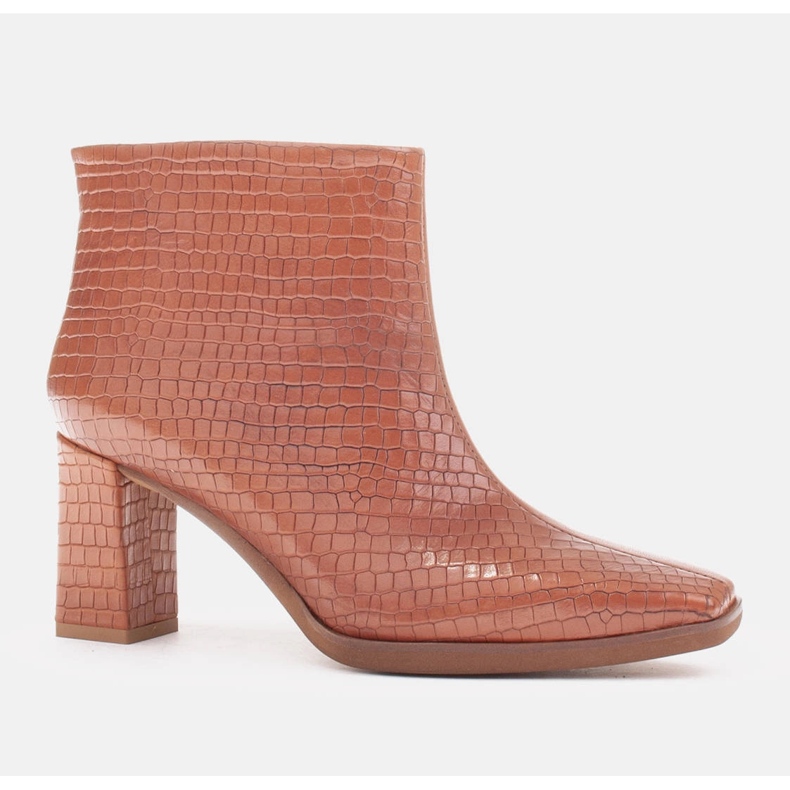 Marco Shoes Bottes combinées faites de deux types de cuir brun 1 Marco Shoes Bottes combinées faites de deux types de cuir brun 1