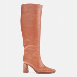 Marco Shoes Bottes à talons hauts avec une tige régulière brun 1