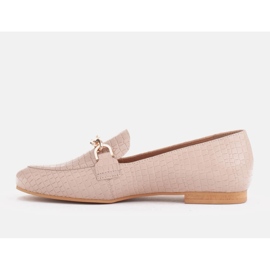 Marco Shoes Ballerines avec une chaîne en or beige 2