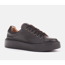 Marco Shoes Baskets en cuir nappa léger le noir 1 Marco Shoes Baskets en cuir nappa léger le noir 1