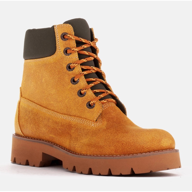 Marco Shoes Bottes imperméables en cuir jaune imprégné 1