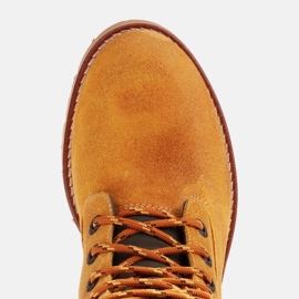 Marco Shoes Bottes imperméables en cuir jaune imprégné 6