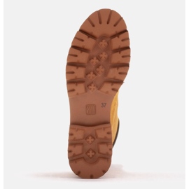 Marco Shoes Bottes imperméables en cuir jaune imprégné 7