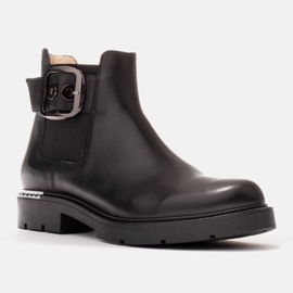Marco Shoes Bottines Chelsea avec boucle décorative noir 1