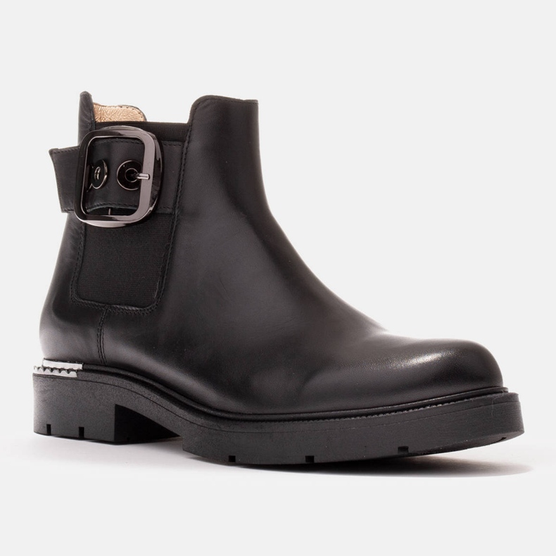 Marco Shoes Bottines Chelsea avec boucle décorative noir 1
