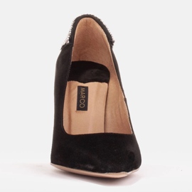 Marco Shoes Escarpins en daim avec cristaux noir 2