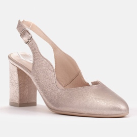 Marco Shoes sandales 1071P platine d'or 1