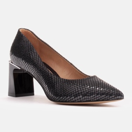 Marco Shoes Escarpins en daim naturel le noir 1