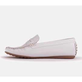 Marco Shoes Mocassins classiques en cuir souple blanche 1 Marco Shoes Mocassins classiques en cuir souple blanche 1