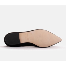 Marco Shoes Ballerines en daim avec bride autour le noir 7