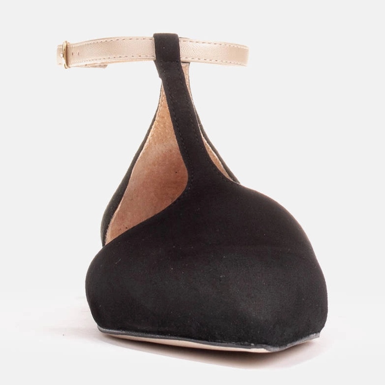 Marco Shoes Sandales en daim avec bride à la cheville noir 2