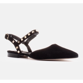 Marco Shoes Sandales noires à clous 1