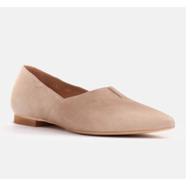 Marco Shoes Ballerines en daim avec découpe 1285P-047-1 beige 2