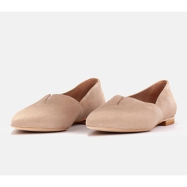 Marco Shoes Ballerines en daim avec découpe 1285P-047-1 beige 8