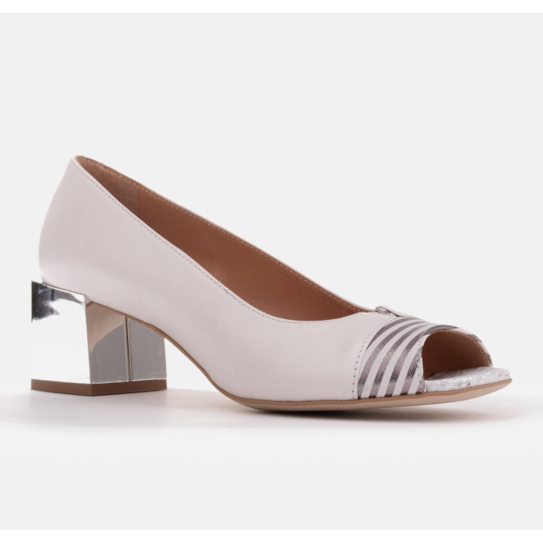 Marco Shoes Escarpins à talon métallisé blanche multicolore argent 1 Marco Shoes Escarpins à talon métallisé blanche multicolore argent 1