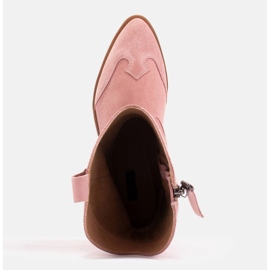 Marco Shoes Bottines en daim naturel rose 5