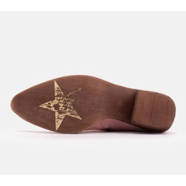 Marco Shoes Bottines en daim naturel rose 4
