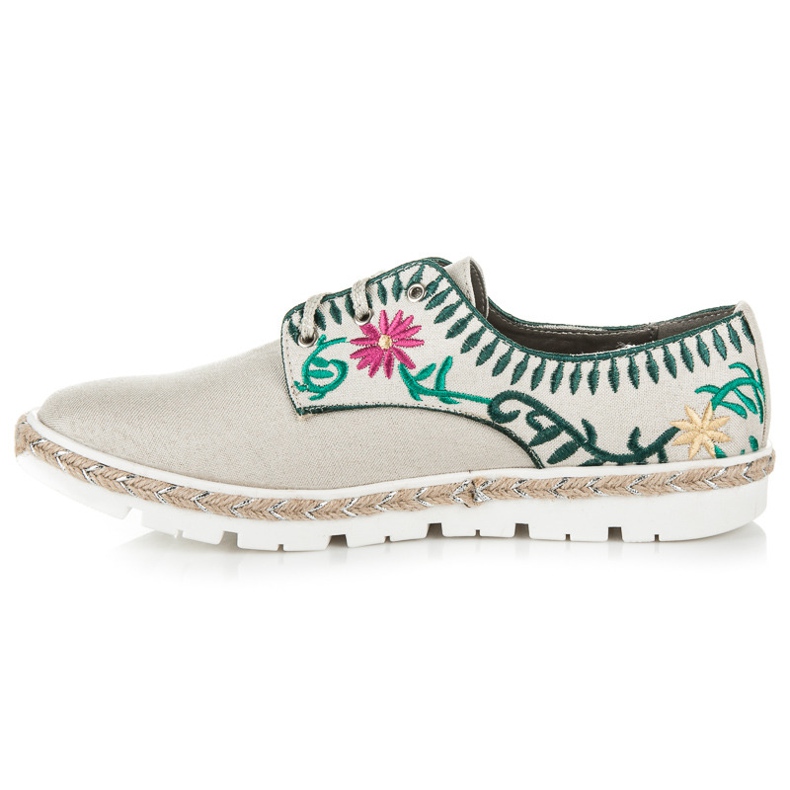 Kylie Chaussures femme avec broderie brun 1