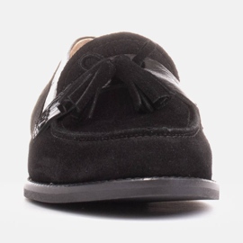 Marco Shoes Mocassins à franges décoratives noir 1