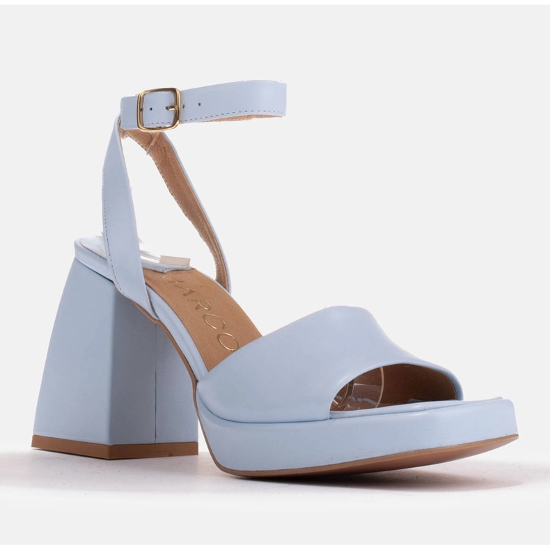 Marco Shoes Sandales sur une plateforme d'appoint bleu 1