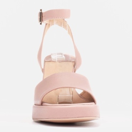 Marco Shoes Sandales sur une plateforme d'appoint rose 1