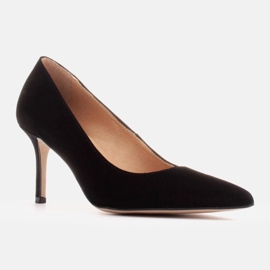 Marco Shoes Escarpins en daim élégants le noir 8