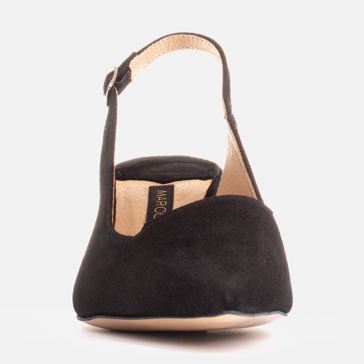 Marco Shoes Sandales en daim naturel délicat le noir 1