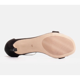 Marco Shoes Sandales élégantes en daim naturel noir 2