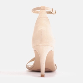 Marco Shoes Sandales élégantes en daim naturel beige 2 Marco Shoes Sandales élégantes en daim naturel beige 2