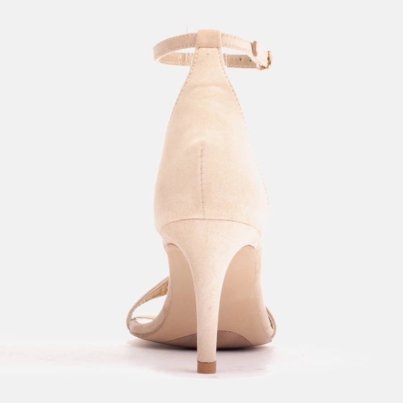 Marco Shoes Sandales élégantes en daim naturel beige 2