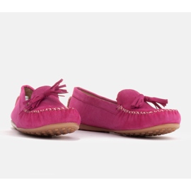 Marco Shoes Mocassin Ballerine en Daim Violet 1979P-770-1 rose 5